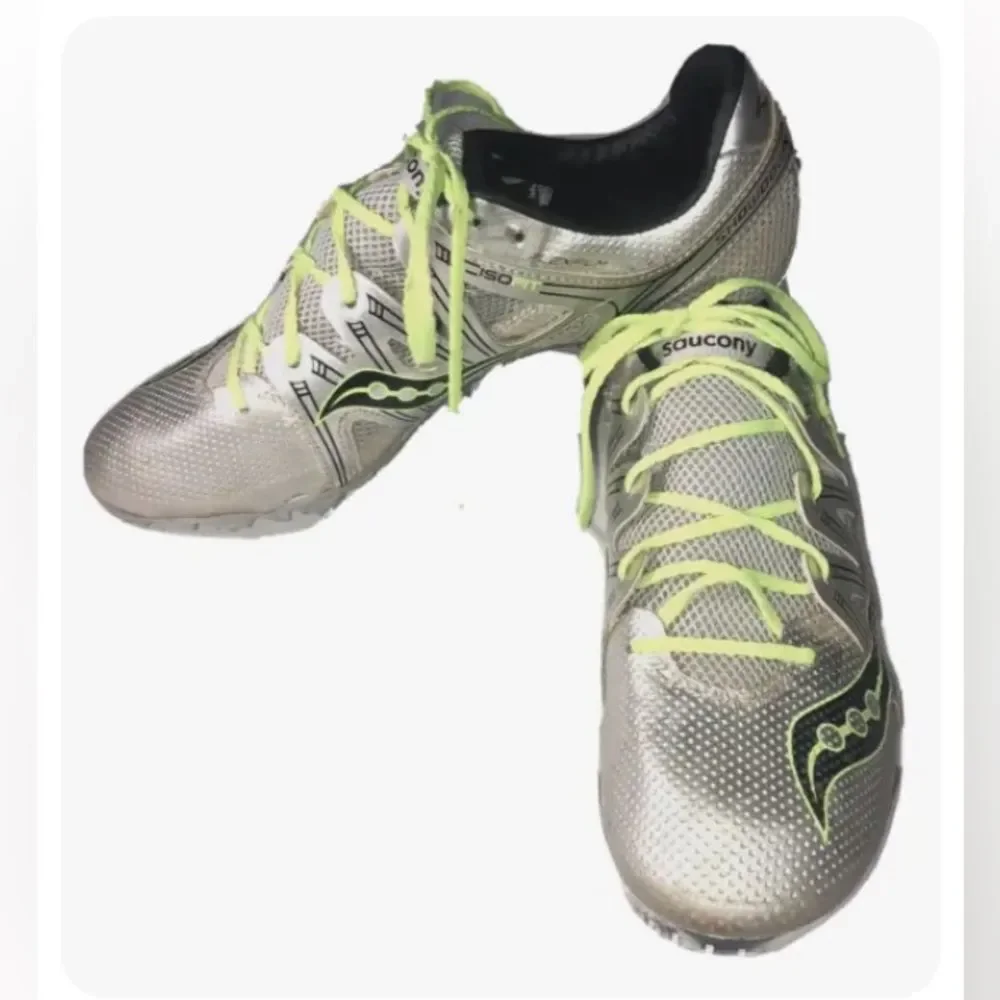 Saucony Showdown Silver Track & Field, Running Cleats, w/Spikes -Men's Size 9